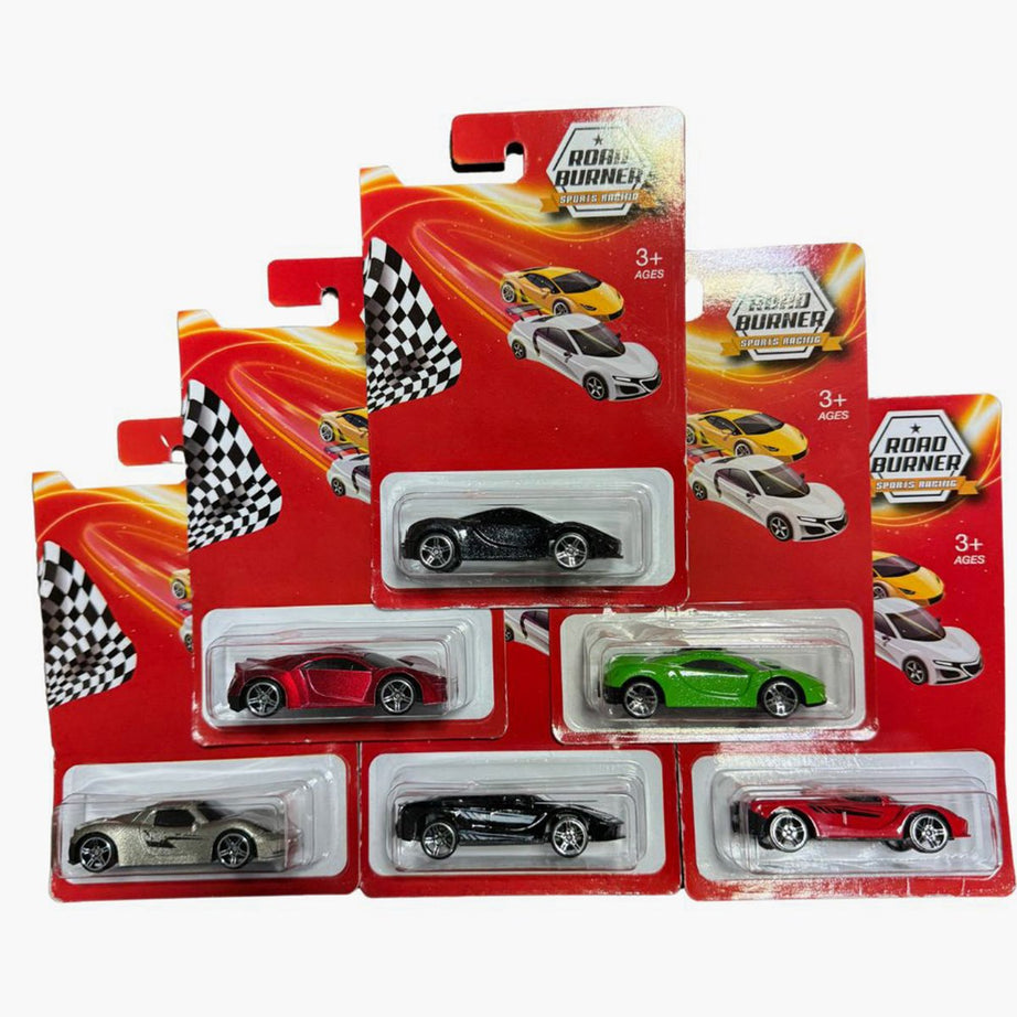 Road Burner Supercharged Die-Cast Car | 1:64 Scale Collectible Toy Car (Assorted Models) | For Kids | Minimee Kids India