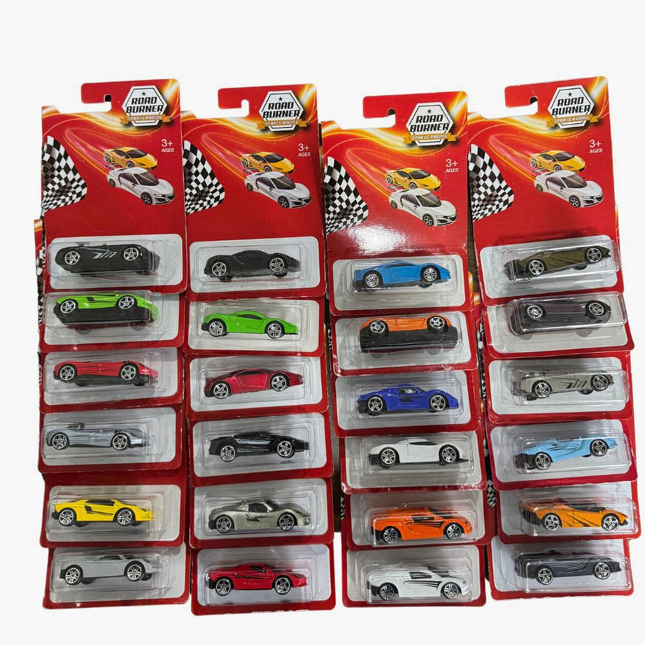 Road Burner Supercharged Die-Cast Car | 1:64 Scale Collectible Toy Car (Assorted Models) | For Kids | Minimee Kids India