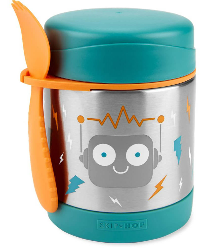 Skip Hop Spark Style Insulated Food Jar - 325ml | Keeps Food Cold for 5 Hours & Warm for 7 Hours, Includes Spork with Holder