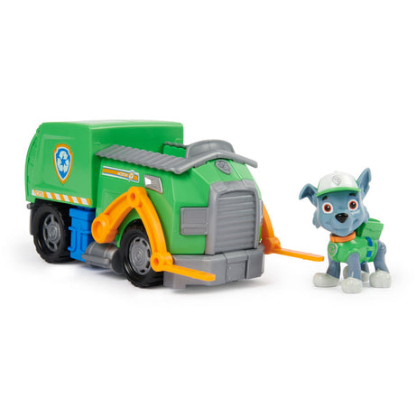 Paw Patrol Rocky’s Recycle Truck - Eco-Friendly Toy Vehicle with Collectible Rocky Action Figure for Kids Aged 3 and Up - Perfect for Imaginative Rescue Missions