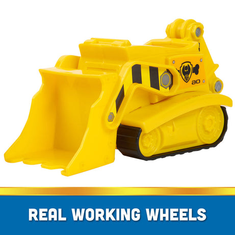PAW Patrol Rubble’s Bulldozer - Eco-Friendly Toy Vehicle with Collectible Rubble Figure for Kids Ages 3 and Up