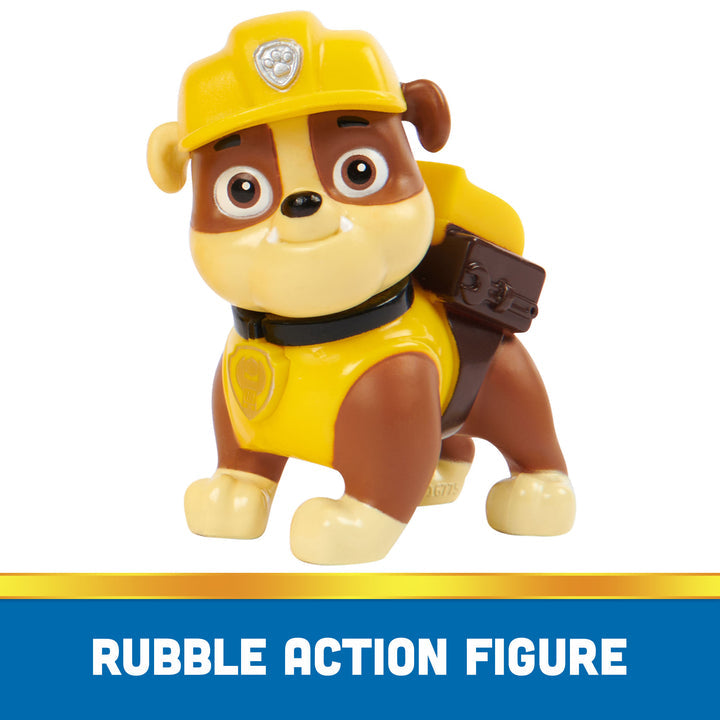 PAW Patrol Rubble’s Bulldozer - Eco-Friendly Toy Vehicle with Collectible Rubble Figure for Kids Ages 3 and Up