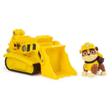 PAW Patrol Rubble’s Bulldozer - Eco-Friendly Toy Vehicle with Collectible Rubble Figure for Kids Ages 3 and Up