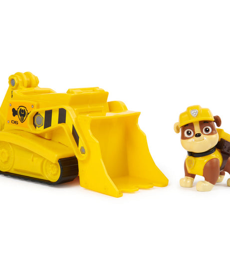 PAW Patrol Rubble’s Bulldozer - Eco-Friendly Toy Vehicle with Collectible Rubble Figure for Kids Ages 3 and Up