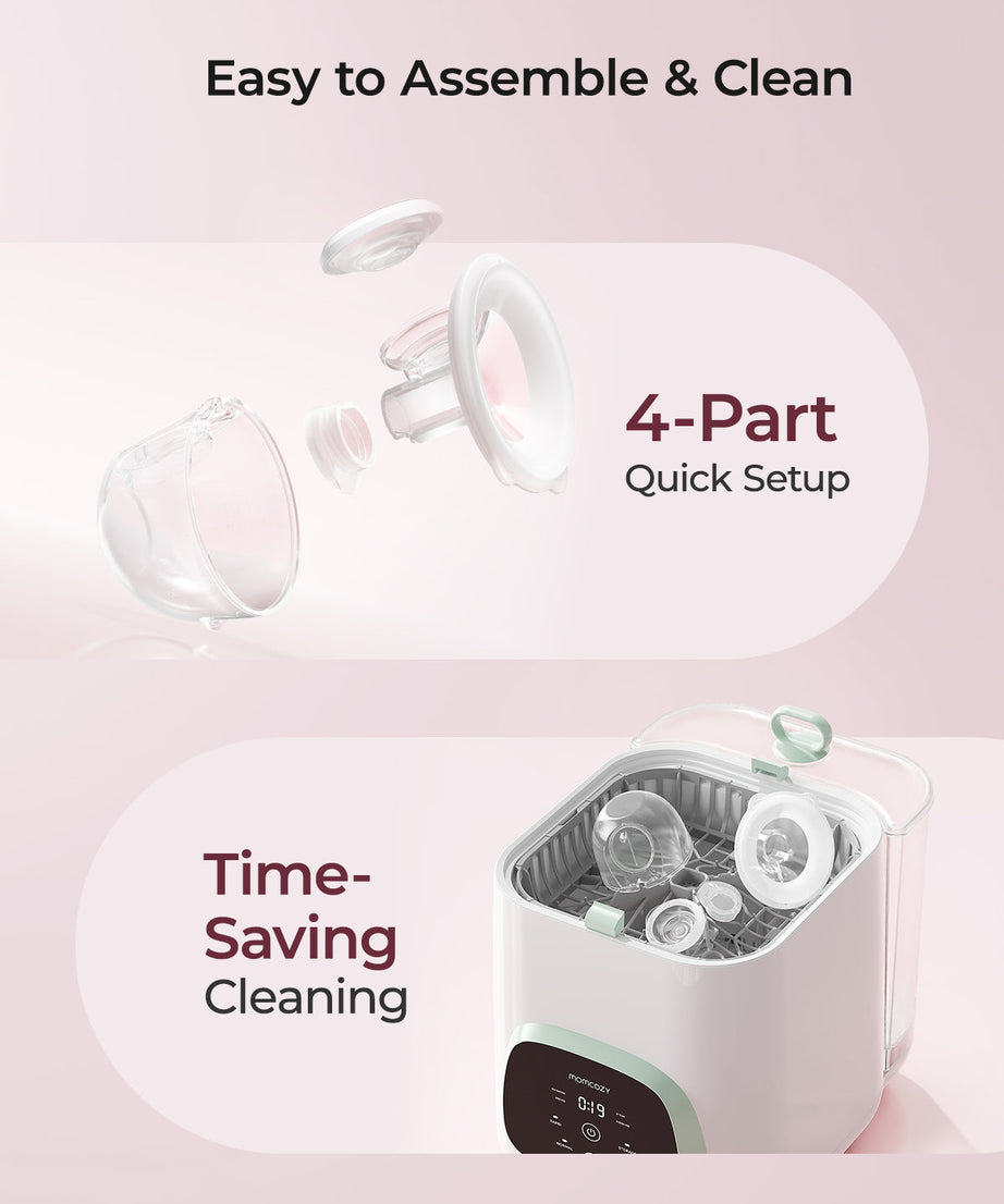 Momcozy S12 Pro Quick Wearable Breast Pumps | Dual Pump (DoubleFit™ Hybrid Flange, ≤46dB)