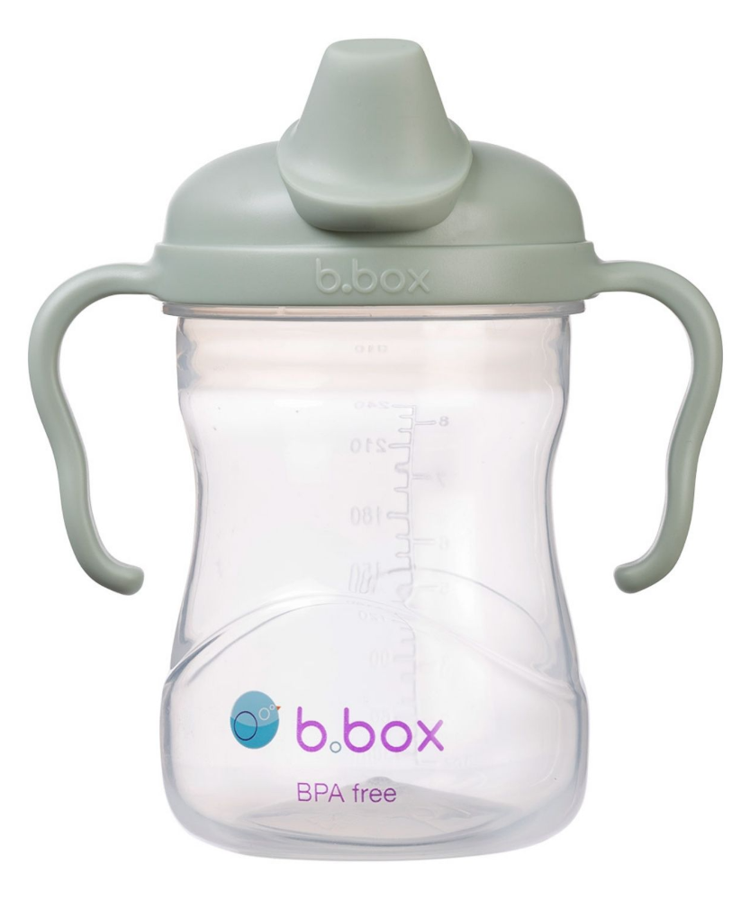 B.Box Soft Spout Cup (240ml) | Ultra-Gentle Silicone Transition Cup for Babies (4m+) | Ergonomic Easy-Grip Handles & Hygienic Spout Cover | BPA-Free & Modular Design - MINIMEE KIDS