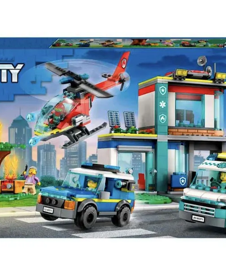 LEGO City 60371 Emergency Vehicles HQ toy for 6+ Years 706 Pieces Building Set - MINIMEE KIDS