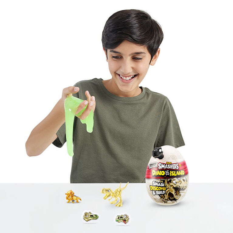 Zuru Smashers Dino Island Nano Egg - Smash, Discover & Build with 7 Dinos to Collect, Prehistoric Adventure, for Ages 3+