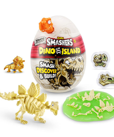 Zuru Smashers Dino Island Nano Egg - Smash, Discover & Build with 7 Dinos to Collect, Prehistoric Adventure, for Ages 3+