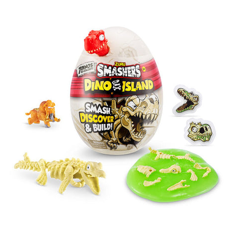 Zuru Smashers Dino Island Nano Egg - Smash, Discover & Build with 7 Dinos to Collect, Prehistoric Adventure, for Ages 3+