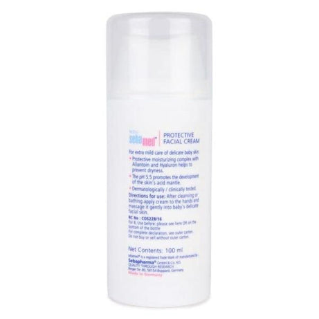 Baby Sebamed Protective Facial Cream for delicate facial skin with panthenol - 100ml - MINIMEE KIDS
