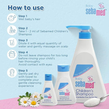 Baby Sebamed Shampoo for Delicate scalp with camomile - 500 ml - MINIMEE KIDS
