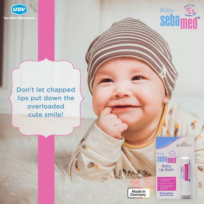 Sebamed Baby Lip Balm (4.8 gm) - Gentle Care for Dry and Sensitive Baby Lips with Shea Butter & Vitamin E