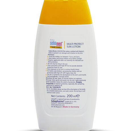 Sebamed Baby Sun Care SPF 50+ Multi Protect Sun Lotion - 200 ml (Perfume Free) | Ideal for Delicate & Sun Sensitive Skin