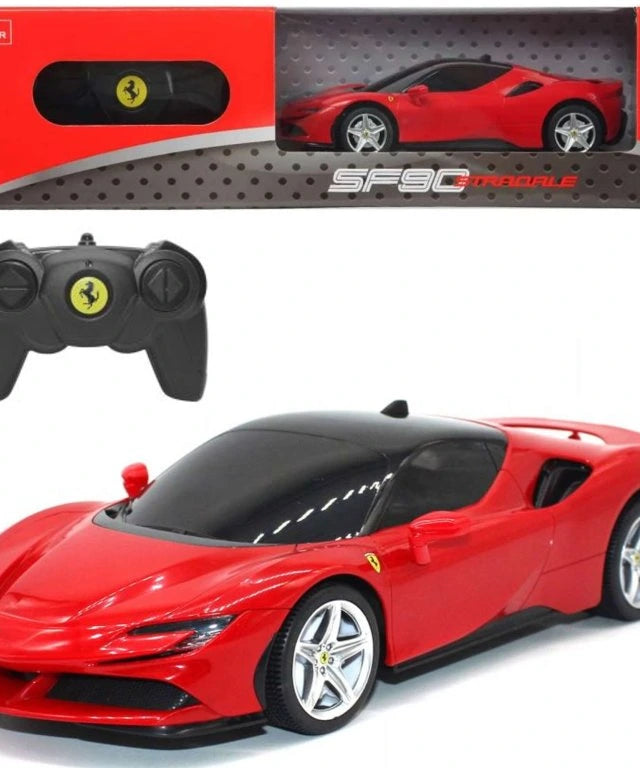 RASTAR 97600 R/C 1:24 Ferrari SF90 Stradale – Officially Licensed Remote Control Supercar with Authentic Design, 2.4GHz Precision Control & Independent Suspension – Red | Perfect Gift for 6+ years - MINIMEE KIDS