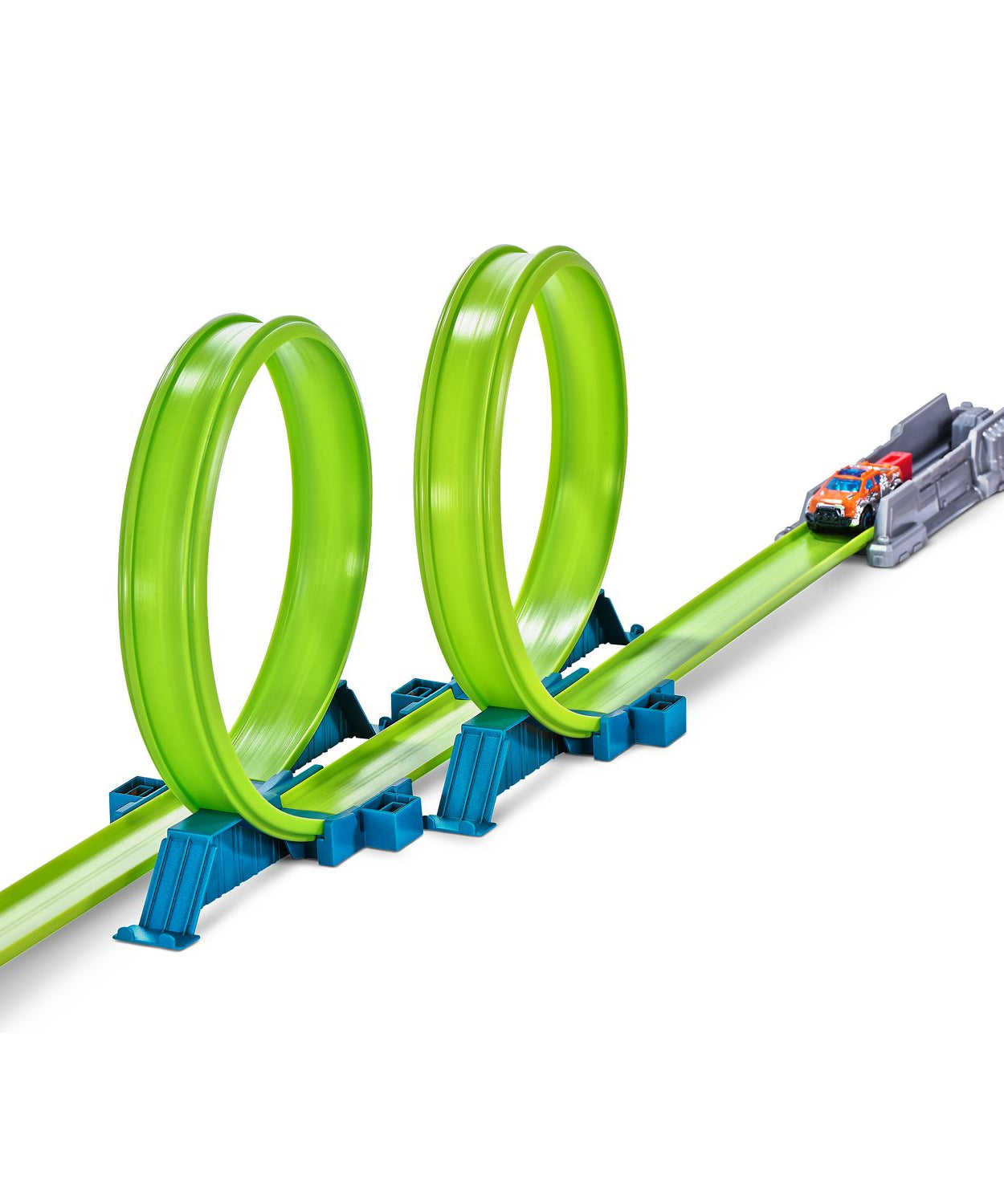 Zuru Metal Machines Shark Attack Building Trackset with Powerful Launcher, Double 360 Loops & Mini Racing Car – 2.63m/8.63ft Track Length