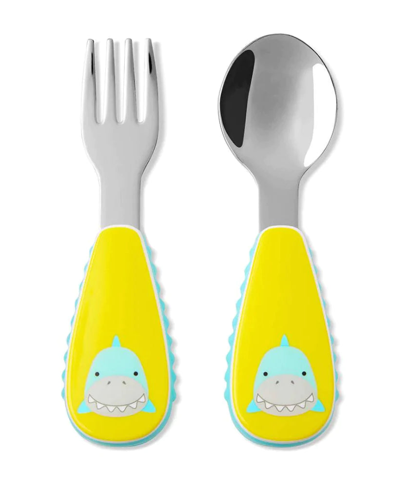 Skip Hop Zootensils Fork & Spoon Set | Utensils for Toddlers 12+ Months - MINIMEE KIDS
