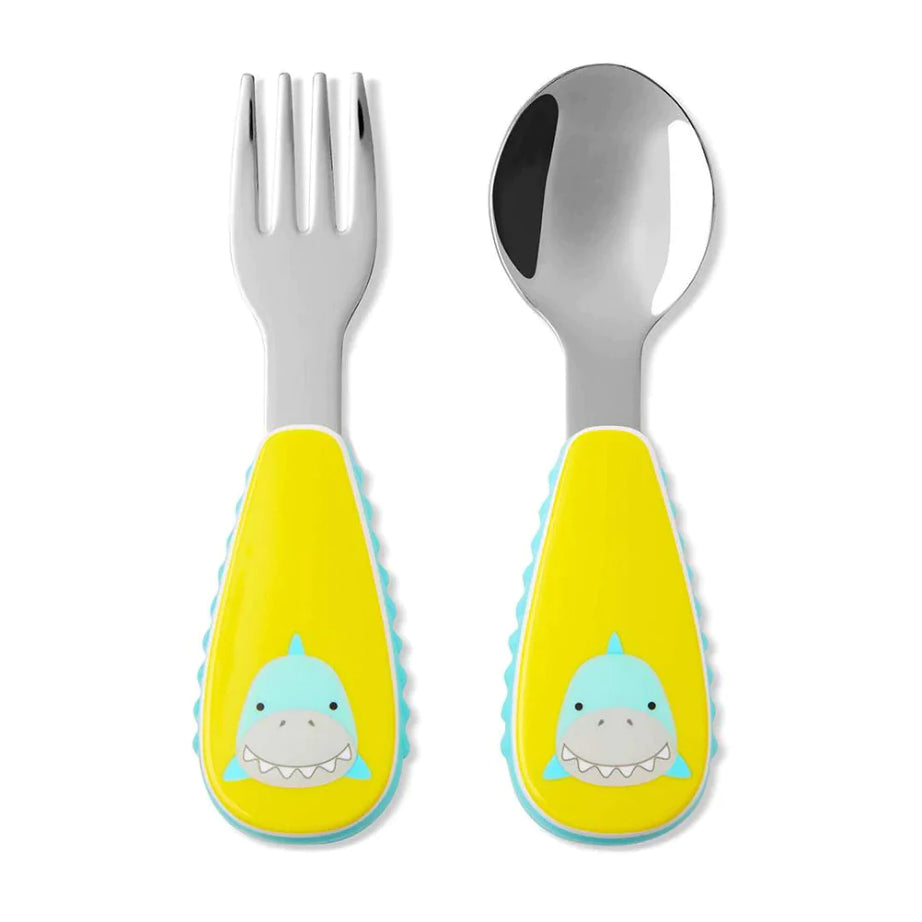 Skip Hop Zootensils Fork & Spoon Set | Utensils for Toddlers 12+ Months - MINIMEE KIDS