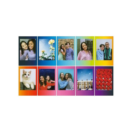 Fujifilm Instax Mini Rainbow Instant Film – 10 Sheets | Vibrant Credit Card-Size Prints | Compatible with All Instax Mini Cameras & Printers | High-Gloss Finish