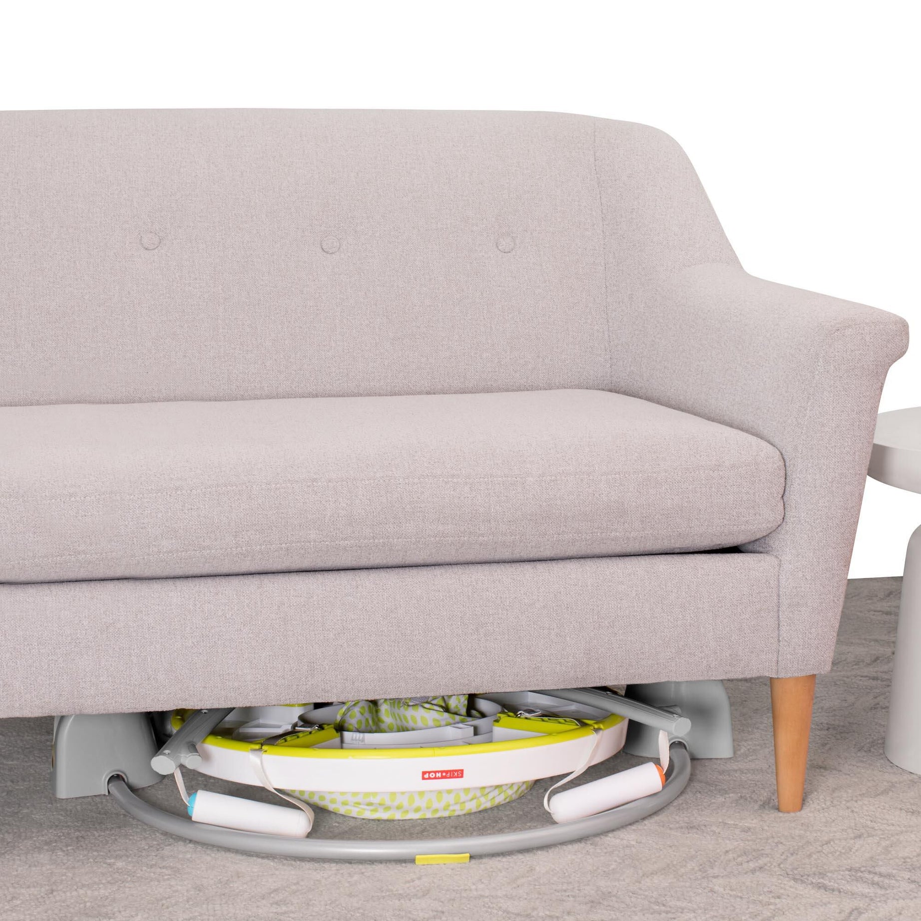 Skip Hop Explore & More Jumpscape Fold-Away Jumper with Light-Up Cloud Bounce Counter & 20+ Developmental Activities | Foldable Baby Activity Center | 360° Rotating Seat | JPMA Certified