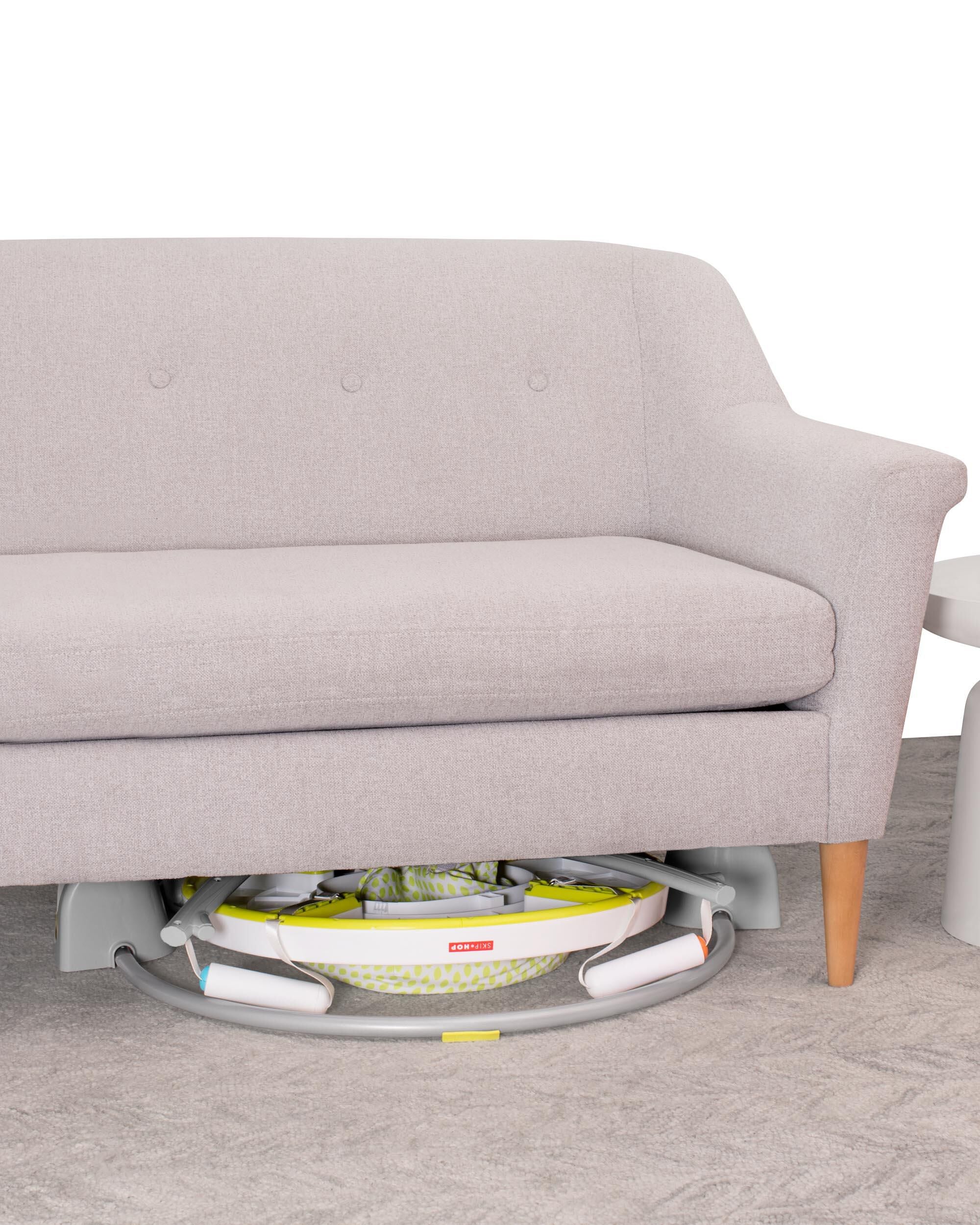 Skip Hop Explore & More Jumpscape Fold-Away Jumper with Light-Up Cloud Bounce Counter & 20+ Developmental Activities | Foldable Baby Activity Center | 360° Rotating Seat | JPMA Certified