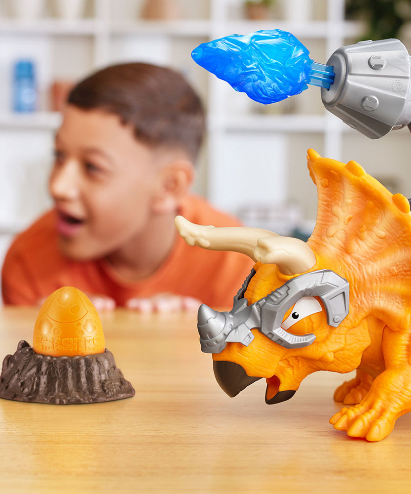 Zuru Smashers Dino Island T-Rex Battles! for 3+ Years | 52 Piece Dino Set | Smash, Build, & Battle with 2 Dinos & Weapons