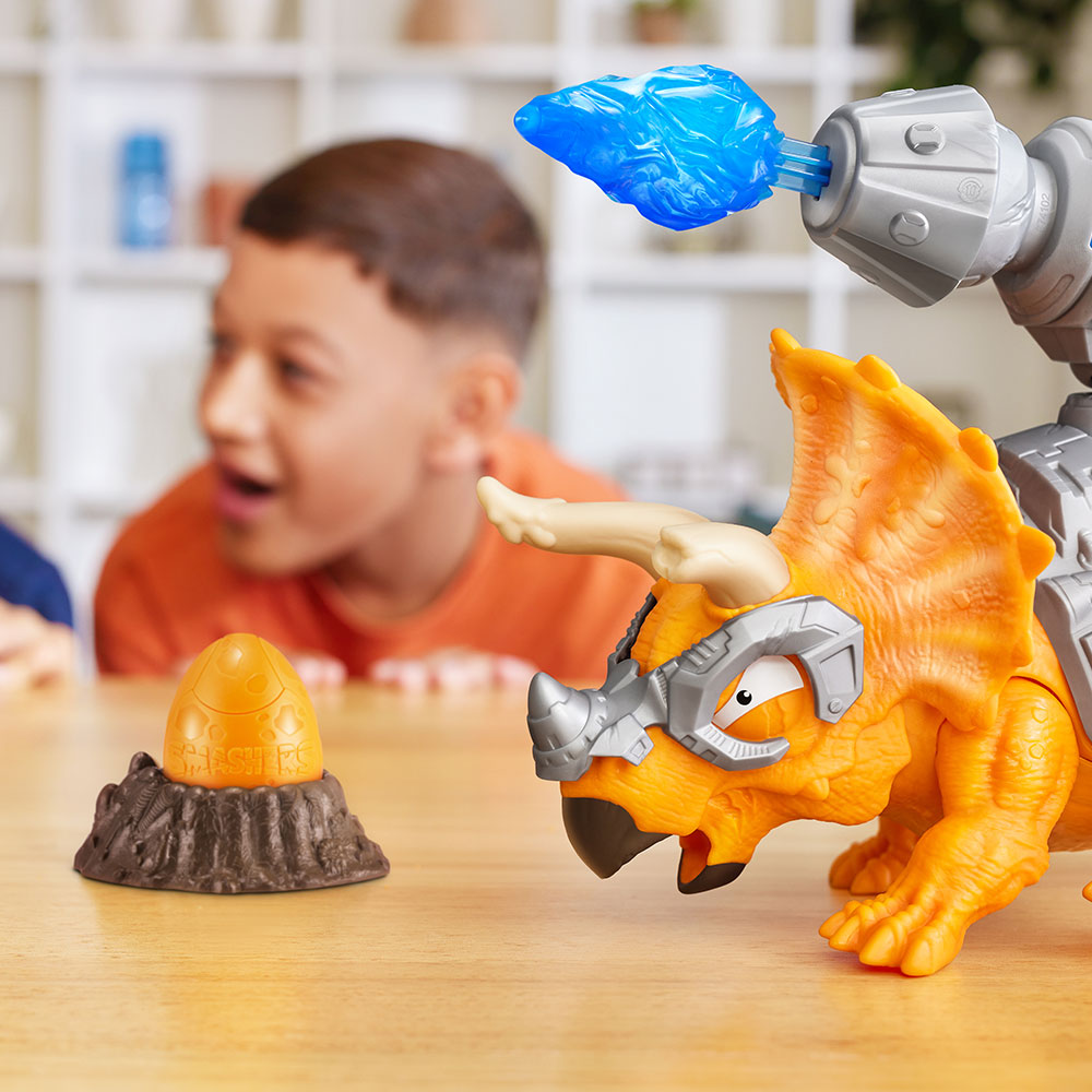 Zuru Smashers Dino Island T-Rex Battles! for 3+ Years | 52 Piece Dino Set | Smash, Build, & Battle with 2 Dinos & Weapons