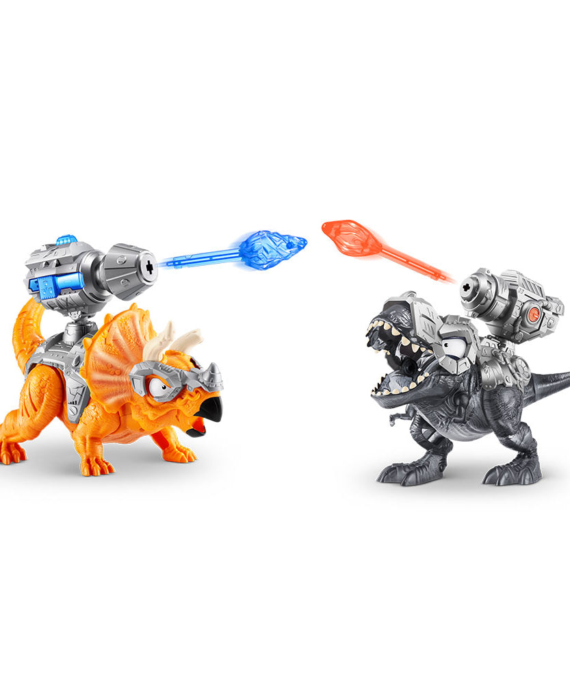 Zuru Smashers Dino Island T-Rex Battles! for 3+ Years | 52 Piece Dino Set | Smash, Build, & Battle with 2 Dinos & Weapons