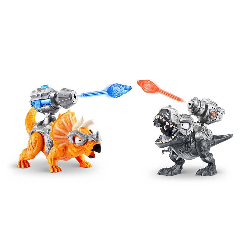 Zuru Smashers Dino Island T-Rex Battles! for 3+ Years | 52 Piece Dino Set | Smash, Build, & Battle with 2 Dinos & Weapons