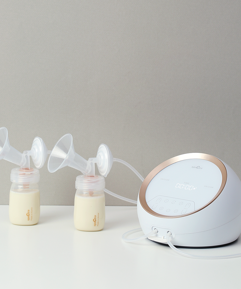 Premium Electric Breast Pump - Spectra Dual S (Synergy Gold) | Dual Motor, Independent Controls, Ultra Quiet, Backflow Protection, and Memory Function | 15 Expression Modes & 5 Massage Modes - MINIMEE KIDS