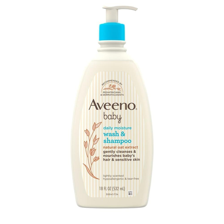 Aveeno Baby Wash and Shampoo - 532ml | Gentle Cleansing for Sensitive Skin