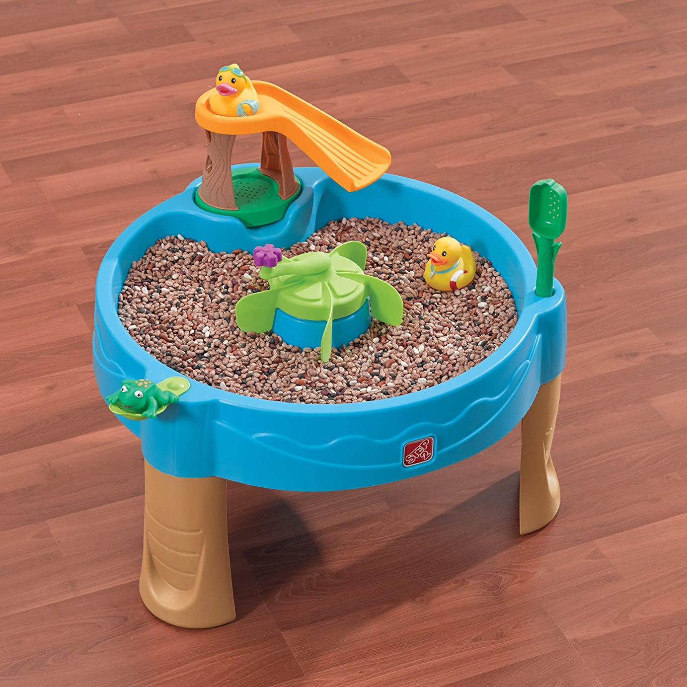 Step2 Duck Pond Water Table for Toddlers | Pond-Themed Sand & Water Play Table with Slide, Spinner & Duck Toys | For Ages 1½ Years and Up
