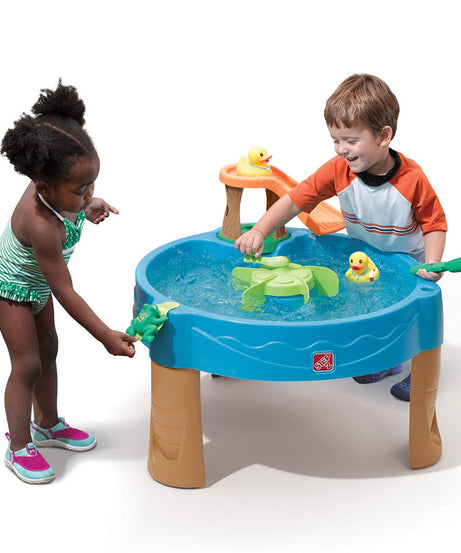 Step2 Duck Pond Water Table for Toddlers | Pond-Themed Sand & Water Play Table with Slide, Spinner & Duck Toys | For Ages 1½ Years and Up - MINIMEE KIDS