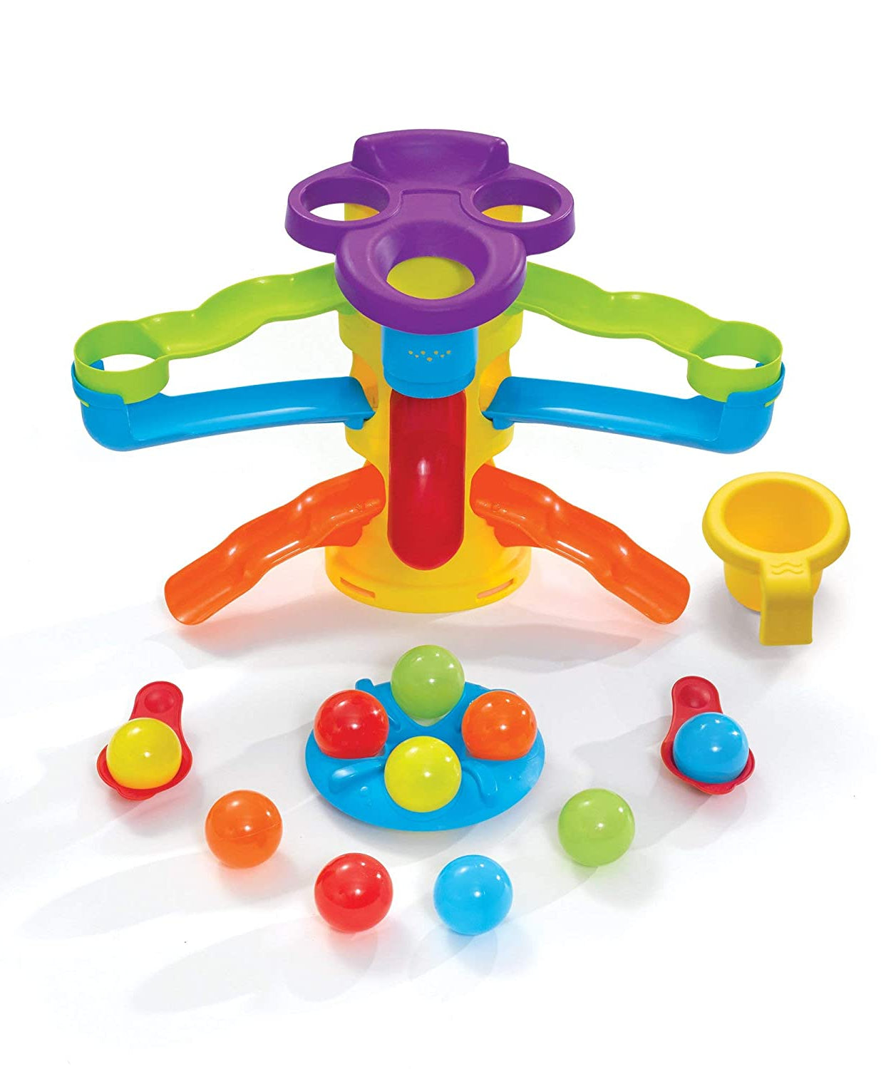 Step2 Busy Ball Play Table - Sand & Water Sensory Activity Center with 10 Balls & Flippers | Indoor & Outdoor Toddler Water Table with Ramps & Chute - MINIMEE KIDS