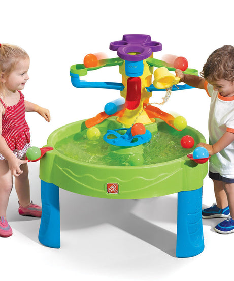 Step2 Busy Ball Play Table - Sand & Water Sensory Activity Center with 10 Balls & Flippers | Indoor & Outdoor Toddler Water Table with Ramps & Chute - MINIMEE KIDS