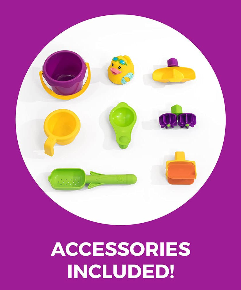 Step2 Summer Showers Splash Tower Water Table | Double-Tier Kids Outdoor Water Table with 8-Pc Water Toy Accessory Set | Rain Shower Splash & Play Station | Age 2+ Years - MINIMEE KIDS