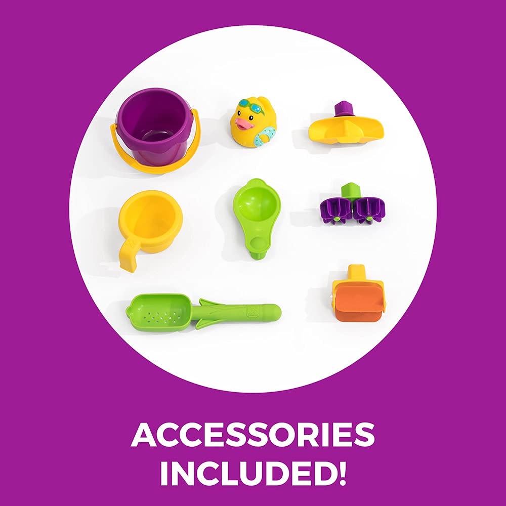 Step2 Summer Showers Splash Tower Water Table | Double-Tier Kids Outdoor Water Table with 8-Pc Water Toy Accessory Set | Rain Shower Splash & Play Station | Age 2+ Years