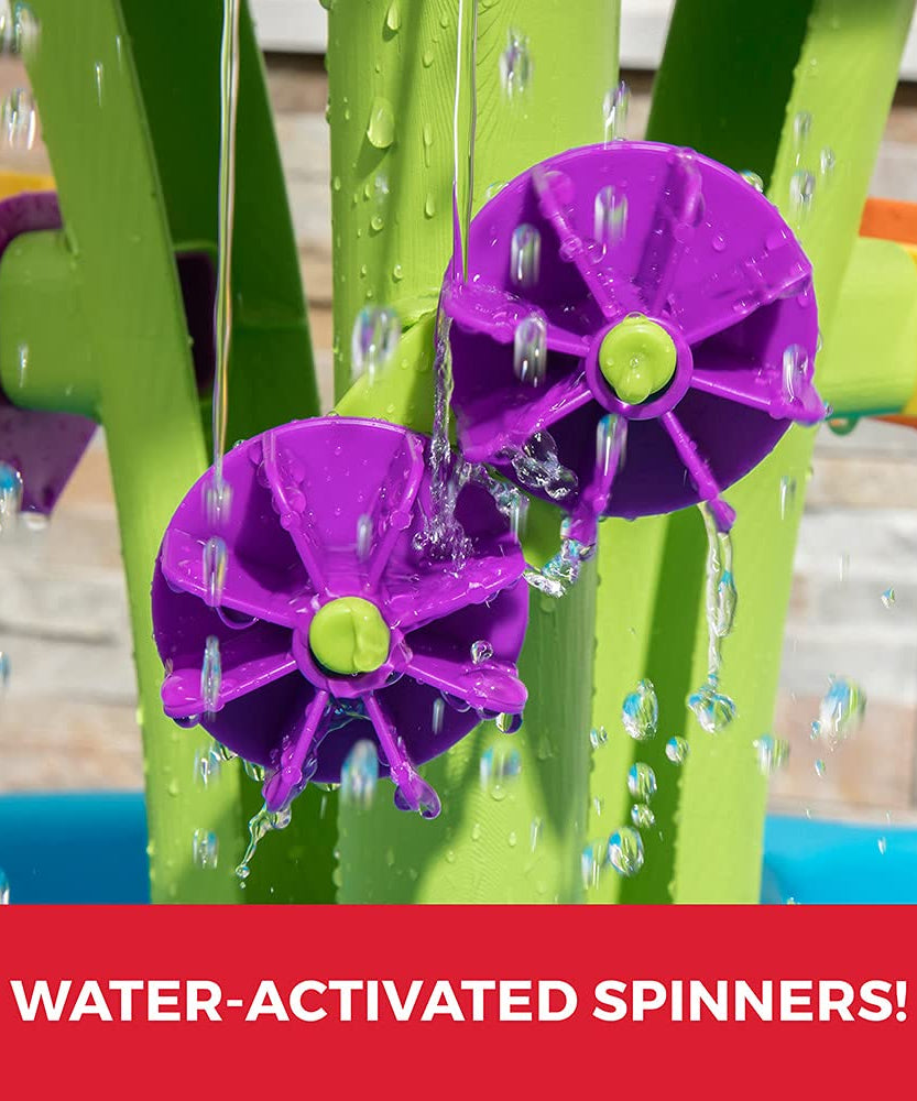 Step2 Summer Showers Splash Tower Water Table | Double-Tier Kids Outdoor Water Table with 8-Pc Water Toy Accessory Set | Rain Shower Splash & Play Station | Age 2+ Years - MINIMEE KIDS