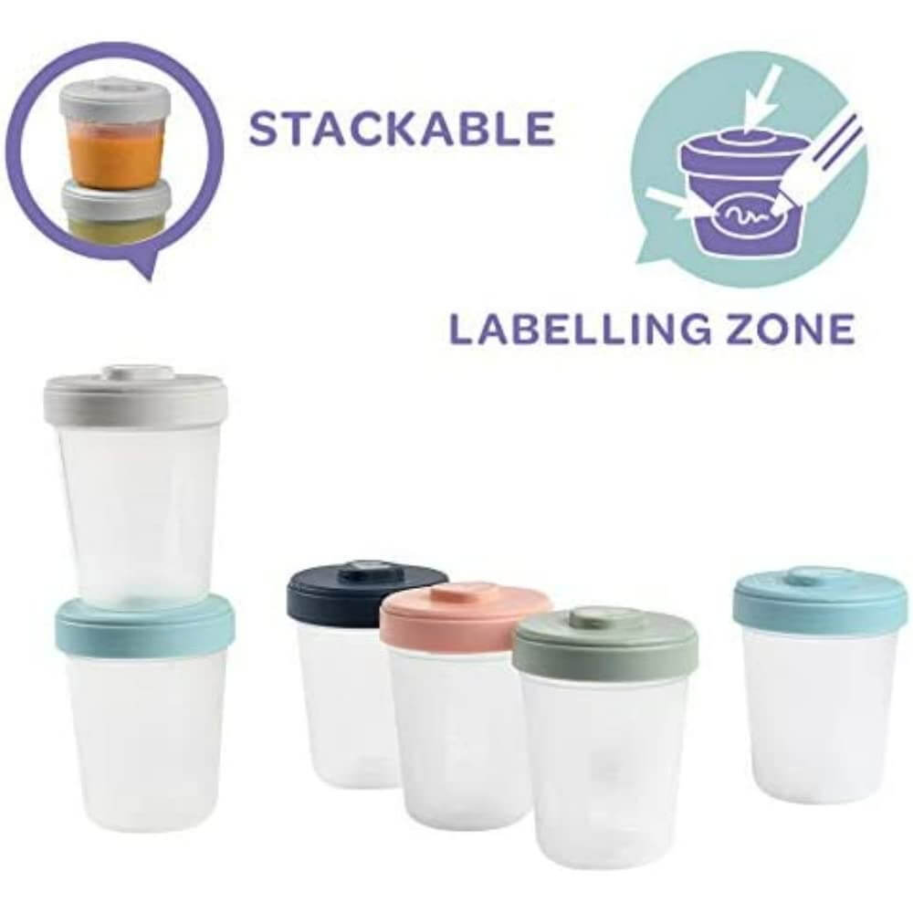 Beaba Toddler Food Storage Set 6 Clip Portions - 6*250ml