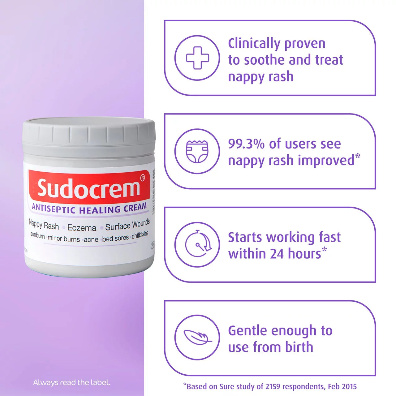 Sudocrem Antiseptic Healing Cream – Multi-Purpose Skin Protection for Nappy Rash, Eczema, Acne & Minor Burns | Now Available in 60g, 125g & 250g | Imported from UK (Ireland)