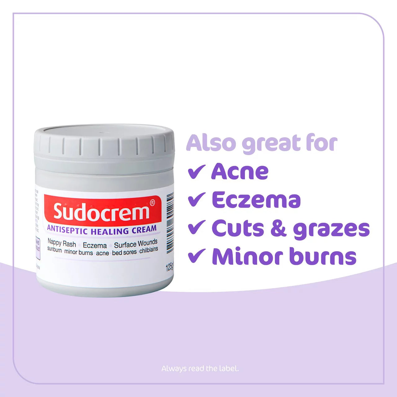 Sudocrem Antiseptic Healing Cream – Multi-Purpose Skin Protection for Nappy Rash, Eczema, Acne & Minor Burns | Now Available in 60g, 125g & 250g | Imported from UK (Ireland)
