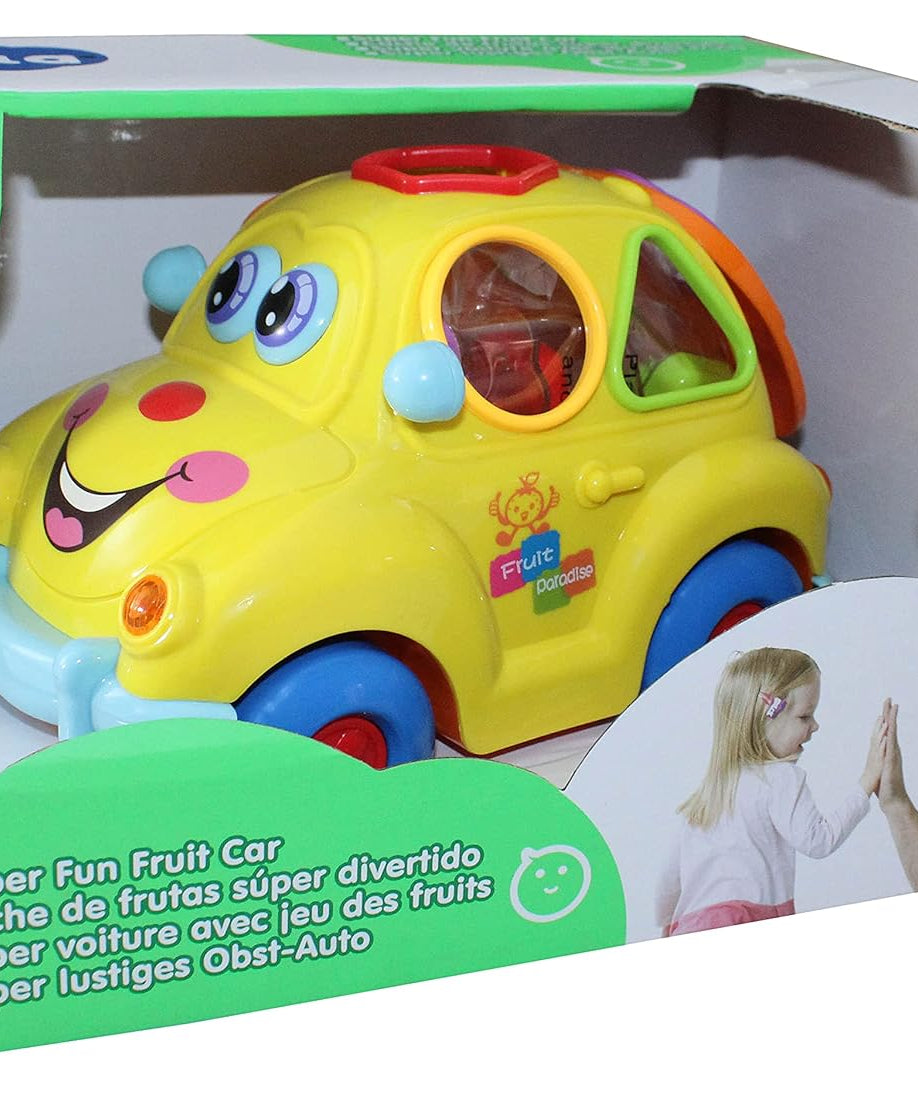 Hola Super Fun Fruit Car - Interactive Shape Sorter & Learning Toy for Toddlers 18M+
