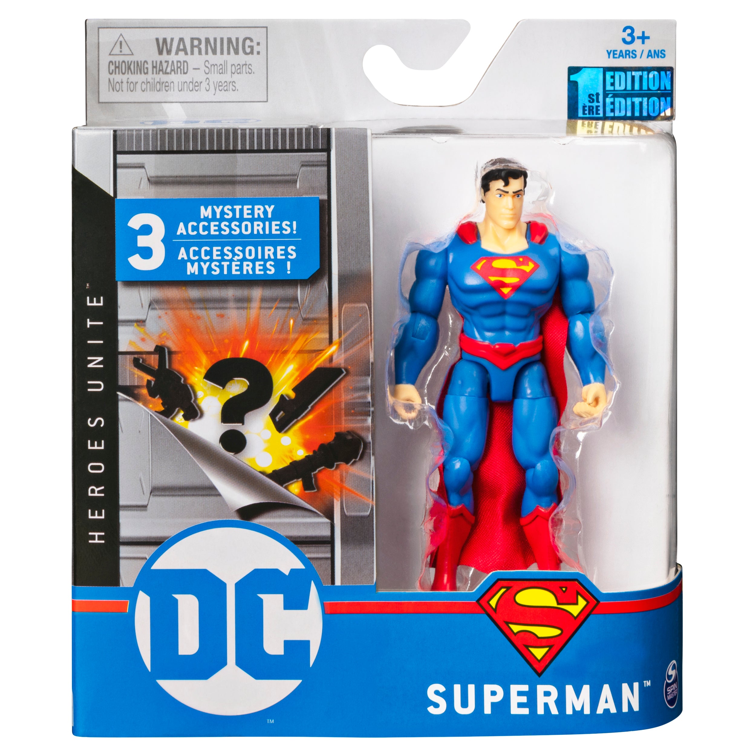 Spin Master DC Tactical Superman 1st Edition Action Figure - 4-Inch with 3 Mystery Accessories