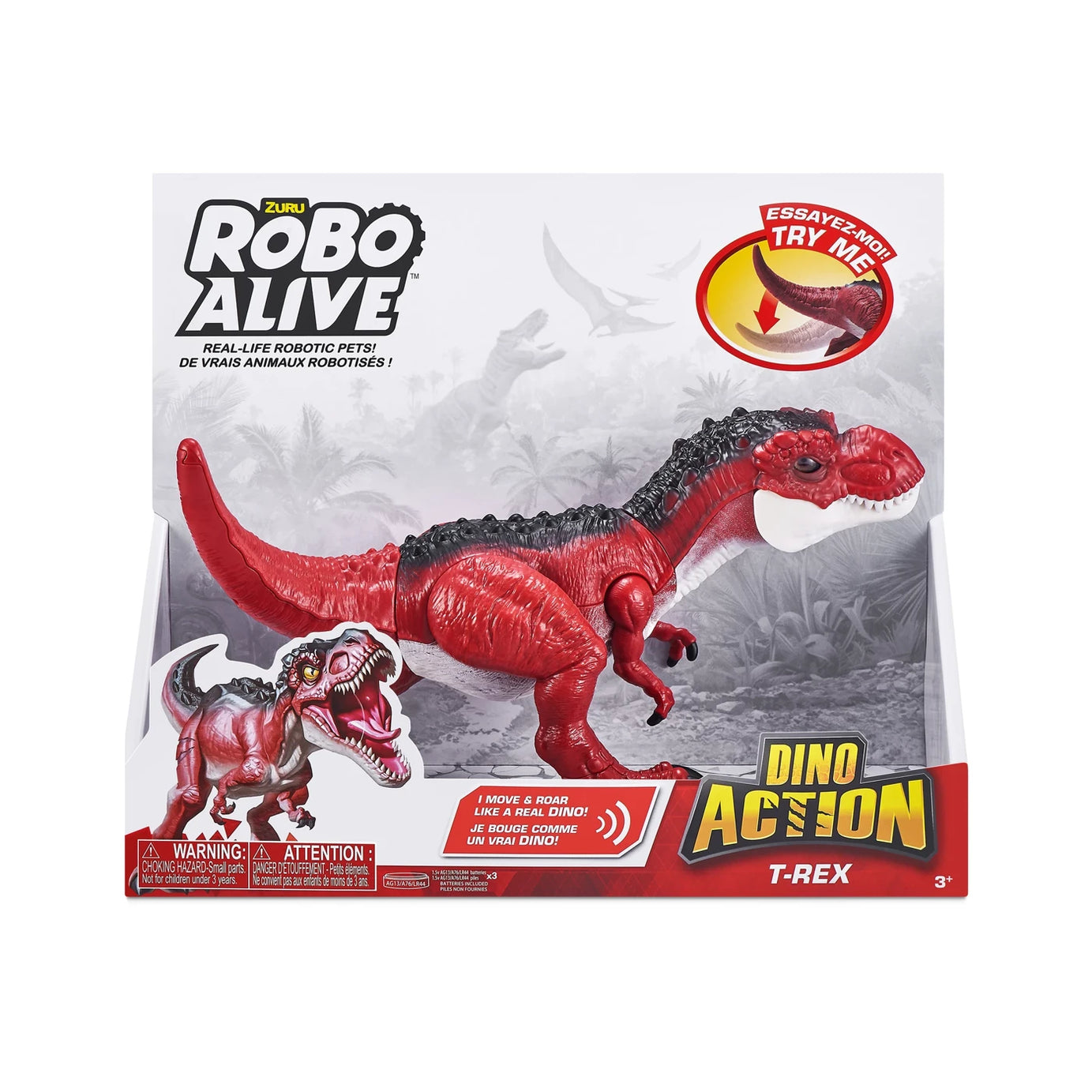 Zuru Robo Alive Dino Action T-Rex by ZURU - Realistic Moving Dinosaur with Roaring Sounds, Perfect for Kids Ages 3+