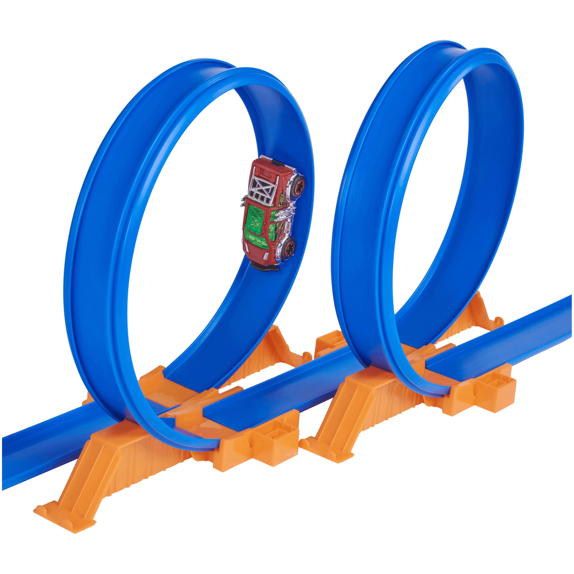 Zuru Metal Machines T-Rex Attack Building Trackset with Powerful Launcher, Double 360 Loops & Mini Racing Car – 2.63m/8.63ft Track Length