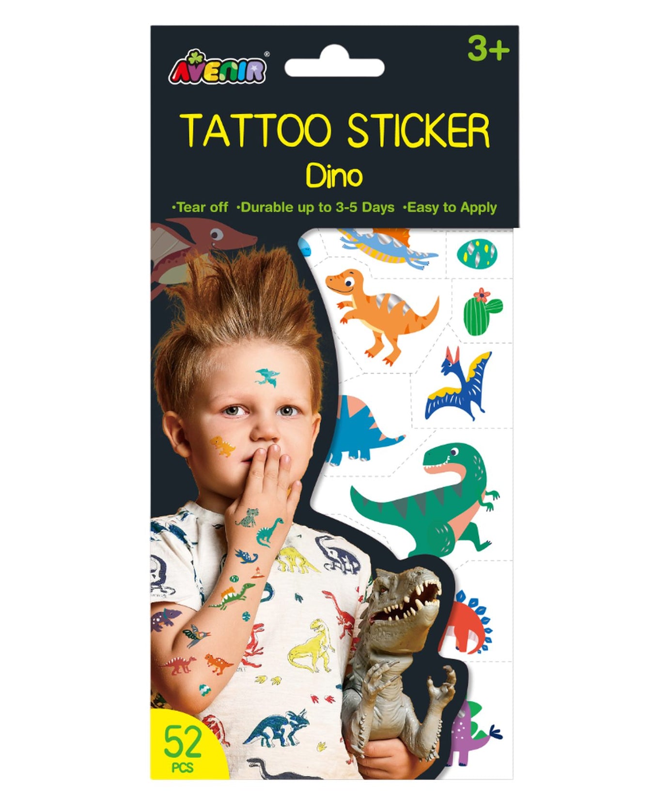 Avenir Tattoo Stickers – Durable 3-5 Days, Easy to Apply & Remove – Safe for Kids Ages 3+