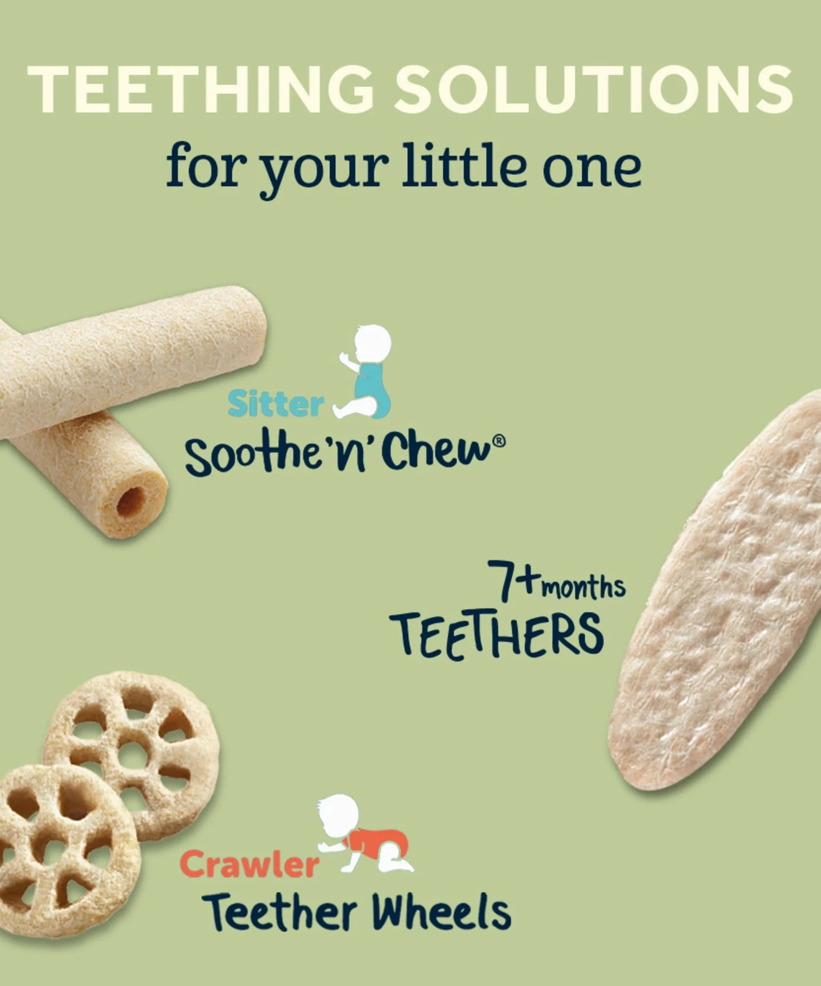 Gerber Snacks for Baby Teethers Banana Peach | Gentle Teething Wafers (7+ Months) - Healthy Snacks for teething Babies - MINIMEE KIDS