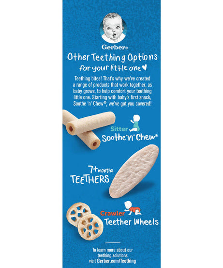 Gerber Snacks for Baby Teethers Strawberry Apple Spinach | Gentle Teething Wafers for 7+ Months - MINIMEE KIDS