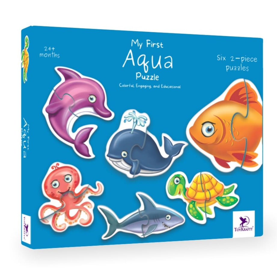 Toykraft My First Aqua Puzzle | Colorful, Engaging & Educational Six 2-Piece Puzzles | for Ages 24+ Months