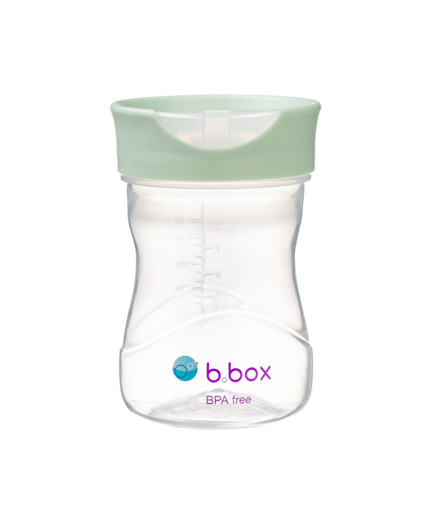 B.Box Training Cup (240ml) | Smart Toddler Transition Cup with Visual Water Window | Stage 3 Open-Cup Learning | BPA-Free & Modular Design | Available in Blush Pink, Sage Green, Ocean Blue - MINIMEE KIDS